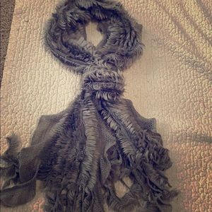 Gray Fuzzy scarf OS